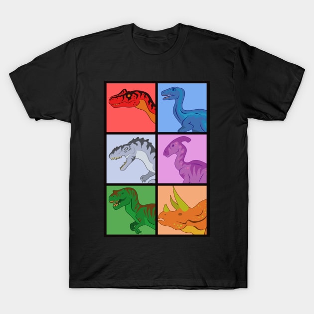 Dinosaur Squares T-Shirt by SakuraDragon